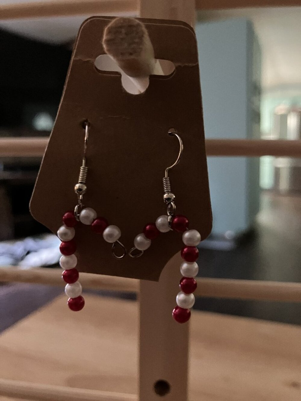 Handcrafted Candy Cane Earrings